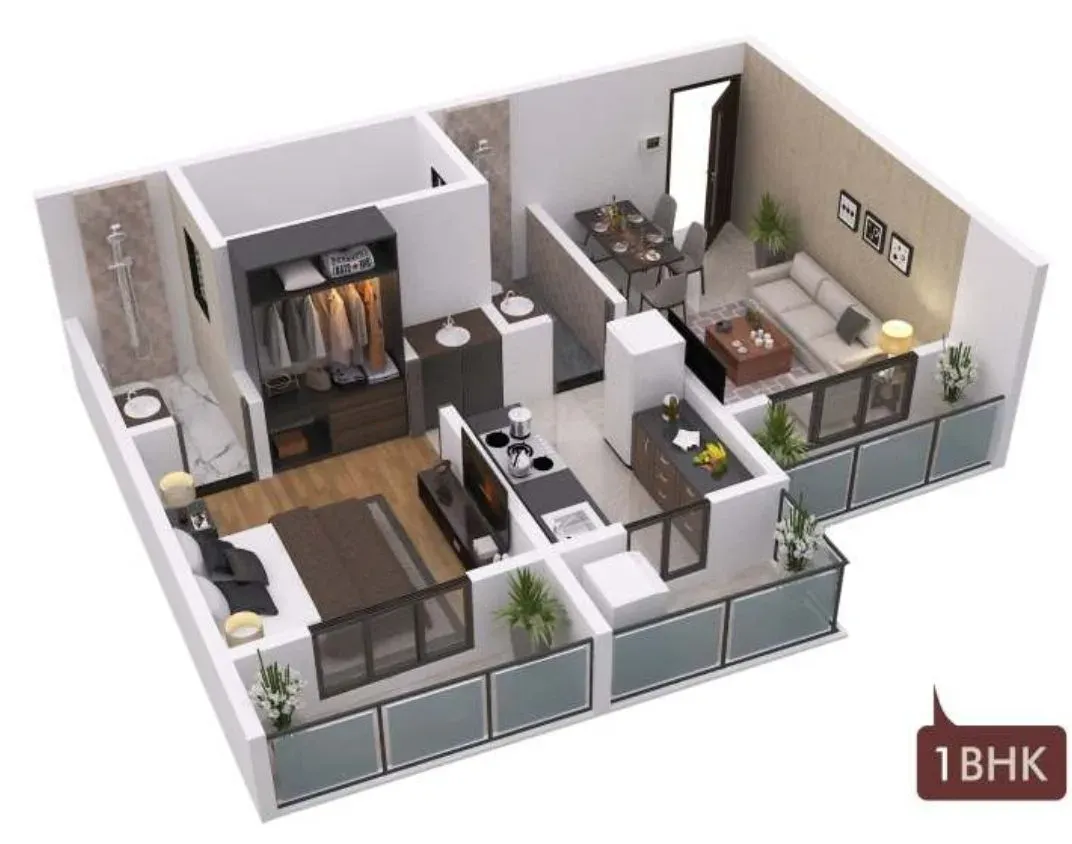 Ramdev Ritu 1 BHK Plan
