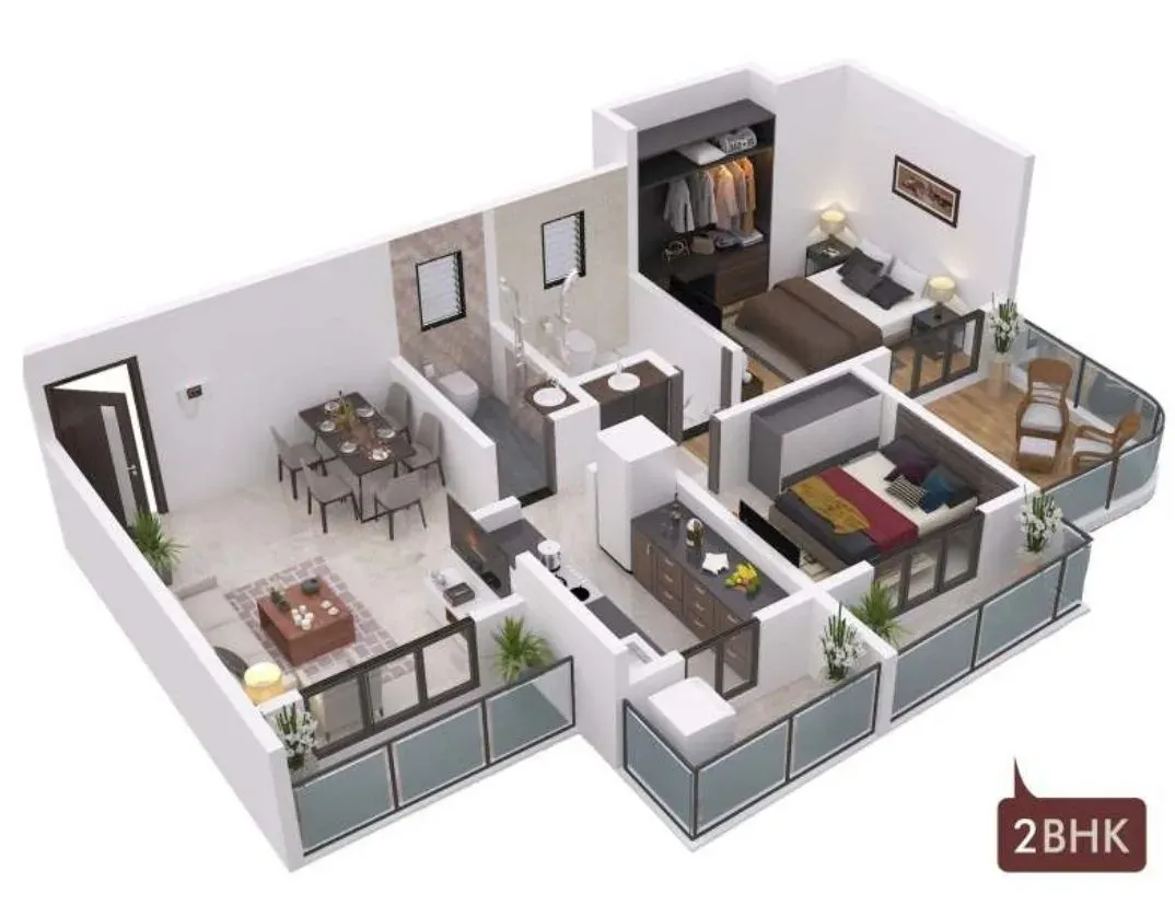 Ramdev Ritu 2 BHK Plan